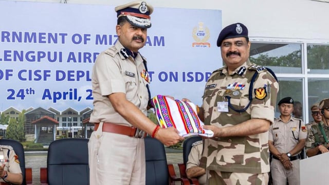 A formal induction ceremony was held at the airport, where Mizoram director general of police (DGP) Anil Shukla handed over the CISF flag to the airport’s chief airport security officer, marking the transition