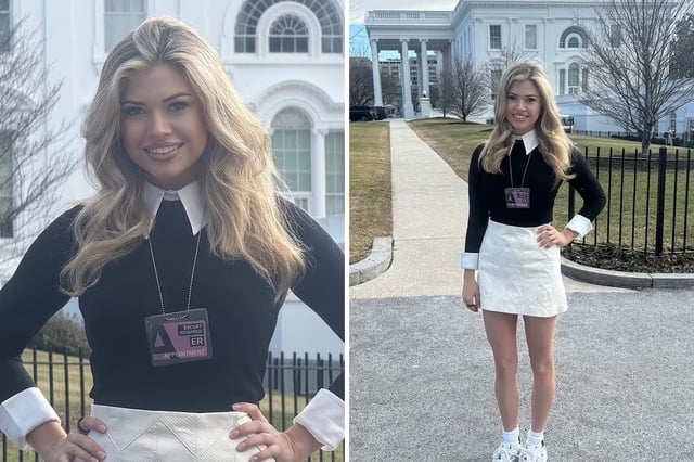 War Room White House Correspondent, Natalie Winters, in pictures shared to her Instagram page.