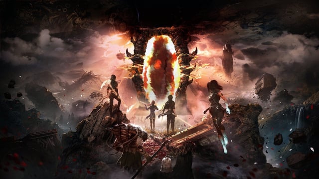 A mash-up image of Clair Obscur: Expedition 33 and Oblivion Remastered.