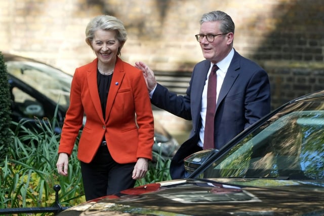 EU chief Ursula von der Leyen and UK Prime Minister Keir Starmer held talks in London