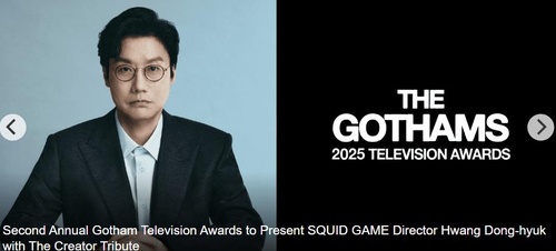 Hwang Dong-hyuk, the creator-director behind the global sensation "Squid Game" series, is featured in this photo captured from the website of the Gotham Film & Media Institute. (PHOTO NOT FOR SALE) (Yonhap) 
