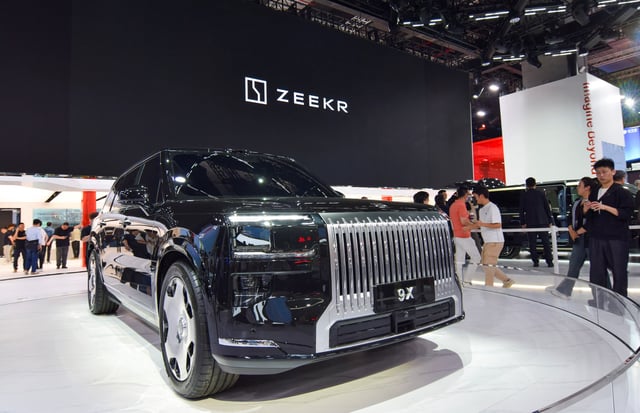 The Zeekr 9X plug-in hybrid SUV is displayed at the Auto Shanghai automobile show in Shanghai, China April 24, 2025. REUTERS/Nick Carey