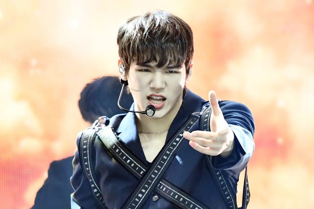 Bain of JUST B during a concert in Seoul, South Korea in 2021.