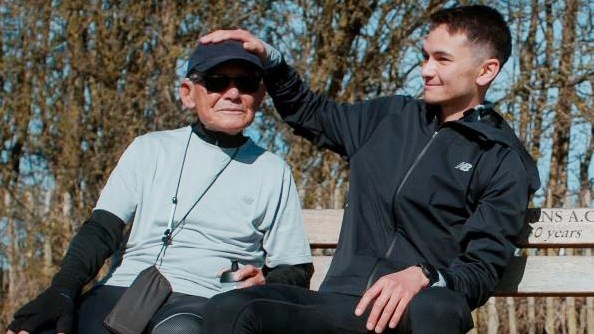 Yee took part in a parkrun in Bromley with his grandad Albert last month, clocking a sedate 55min 17sec