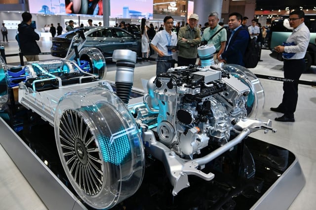 Companies such as Chery and BYD displayed extended range electric vehicles, more than a million of which were sold in China last year, at the Auto Shanghai industry show
