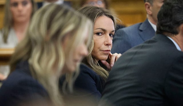 Karen Read in court.

The trial of Karen Read in Norfolk Superior Court at Dedham on Wednesday, April 23, 2025
Pool Photo by Greg Derr/The Patriot Ledger