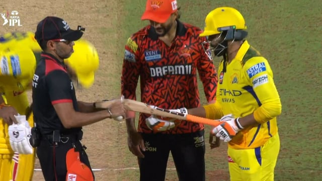 IPL 2025, CSK vs SRH: Ravindra Jadeja becomes the latest cricketer to fail the bat gauge test. 