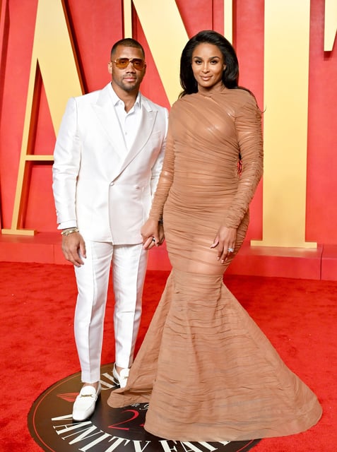 Russell Wilson and Ciara on March 10, 2024 in Beverly Hills, CA.