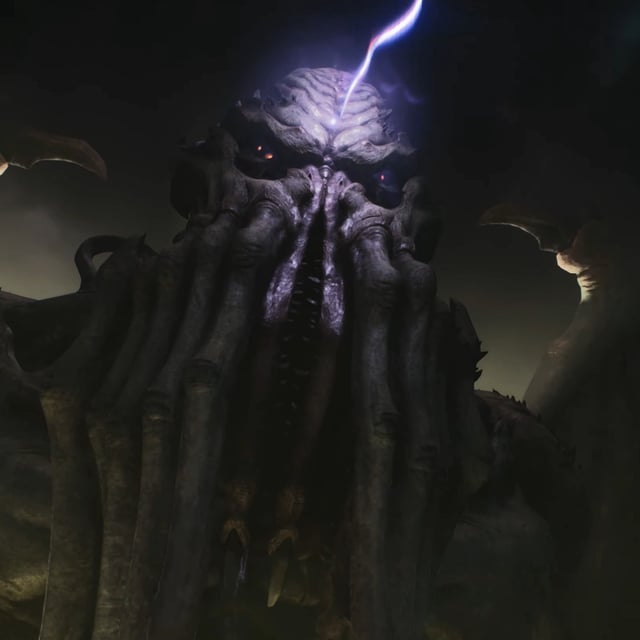 Cthulhu looking guy from the Cosmic Realm in Doom: The Dark Ages