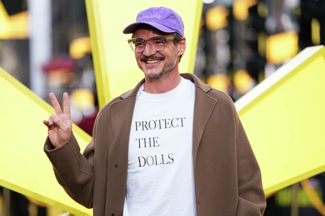 Pedro Pascal arrives at a screening of the film &#34;Thunderbolts&#34; on Tuesday in London.