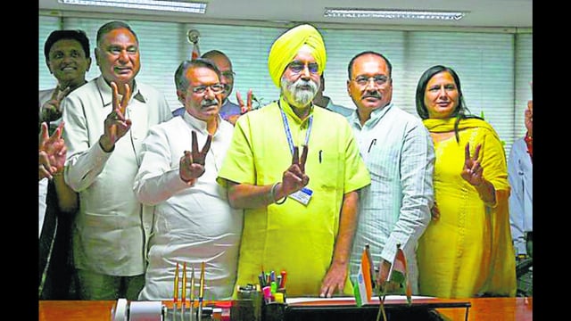 Newly-elected Delhi mayor Raja Iqbal Singh. (Sanjeev Verma/HT Photo)