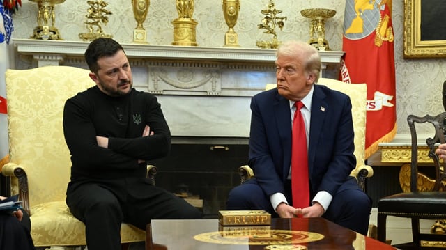 Le président ukrainien, Volodymyr Zelensky, et son homologue américain Donald Trump lors de leur dernière rencontre fin février.