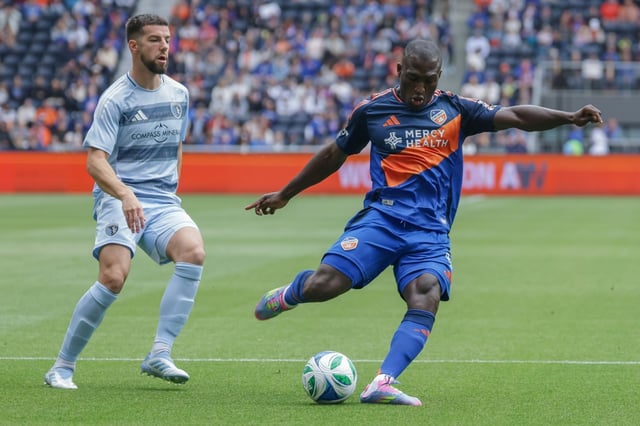 Kevin Denkey scored twice in FC Cincinnati's 2-1 win over Sporting Kansas City in Major League Soccer