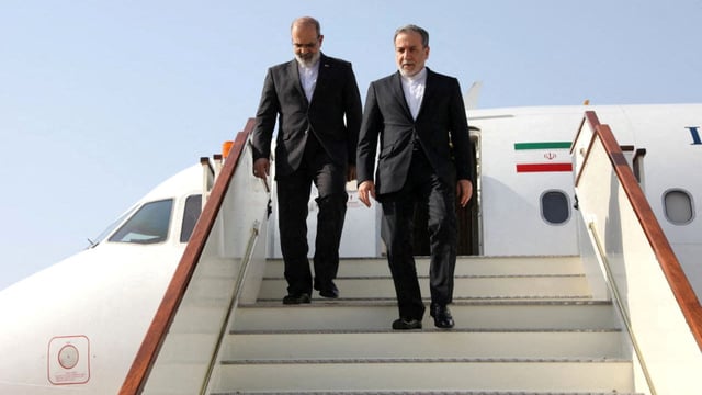 Iranian Foreign Minister Abbas Araghchi arrives ahead of negotiations with the U.S., in Muscat, Oman, April 25, 2025.