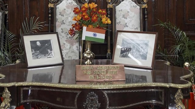 Amid heightened curiosity about Pakistan flag being “removed” from the historic table at Raj Bhawan, on which the Simla Agreement was signed in 1972 between India and Pakistan, Raj Bhawan has clarified that the Pak flag was removed months ago. (PTI)