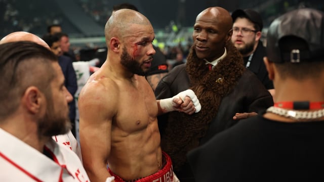 Eubank, who was cheered on by his father, was taken straight to The Royal London Hospital after the fight