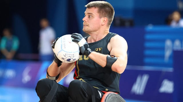 Rollstuhlrugby-Nationalspieler Michael Volter in Aktion
