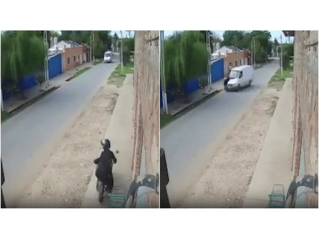 La violenta escena quedó filmada por una cámara de seguridad.
