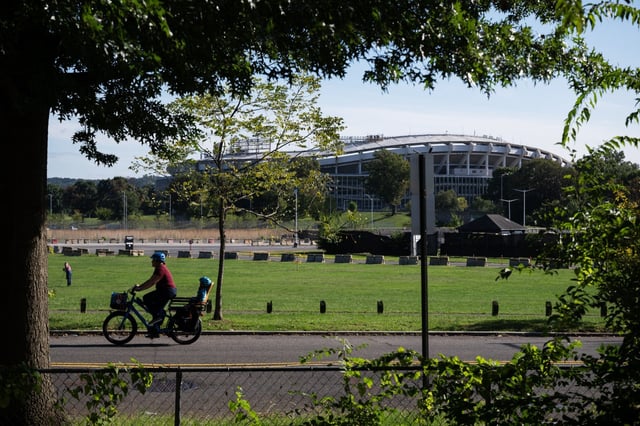 The RFK Stadium site would be the location of a new home for the Washington Commanders under a preliminary agreement between the city and the team. MUST CREDIT: Craig Hudson/For The Washington Post