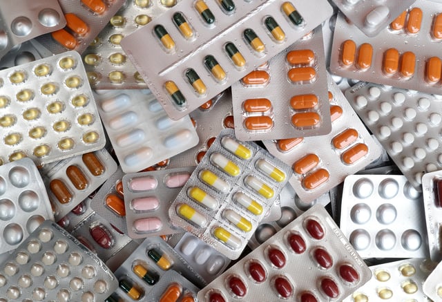 Illustration photo shows various medicine pills in their original packaging in Brussels, Belgium August 9, 2019.   REUTERS/Yves Herman/Illustration