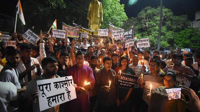Protests erupted across the country demanding stricter action against Pakistan after the Pahalgam terror attack.