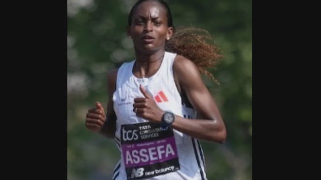 Assefa breaks women-only world marathon record in London (Credit: London World Marathon/Instagram)