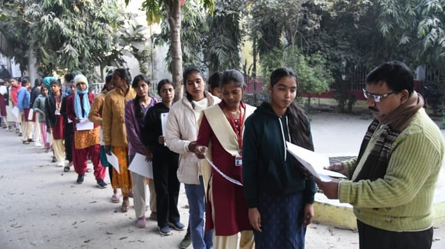 The rules printed in the Railway Recruitment Board's exam letter stated that certain banned items like bangles, religious symbols, ornaments, mangal sutra, belts, bracelets, and handbags are not allowed in the exam centre. (File)