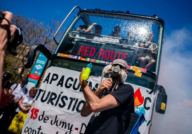 Un momento de la acción, el pasado domingoi
