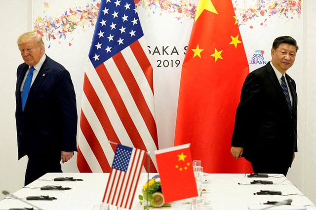 U.S. President Donald Trump attends a bilateral meeting with China's President Xi Jinping during the G20 leaders summit in Osaka, Japan, June 29, 2019. REUTERS/Kevin Lamarque/File Photo