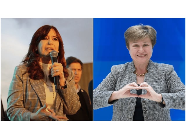 Cristina Kirchner cruzóa la directora del FMI.