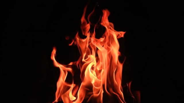 The fire quickly engulfed her clothing, causing severe burn injuries, said police.