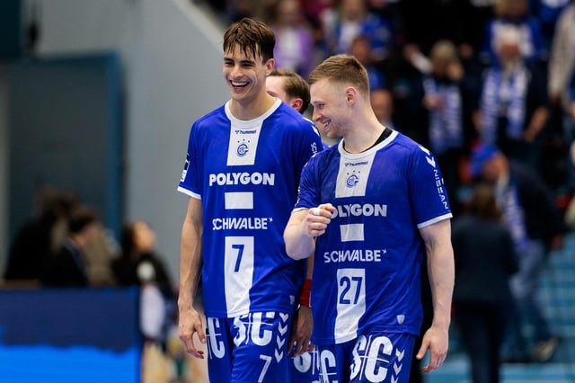 Julian Köster (l.) und sein Noch-Teamkollege in Gummersbach, Kristjan Horzen