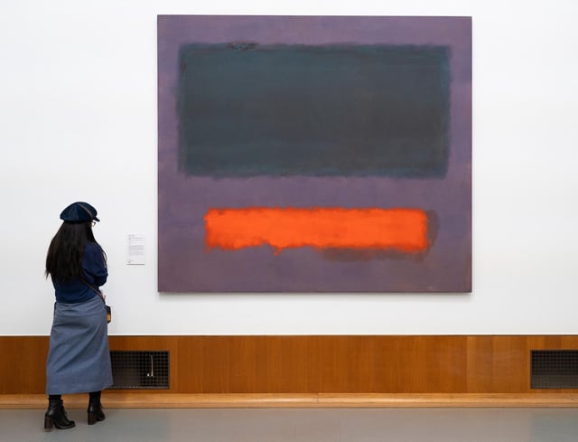 R72CE6 Grey, Orange on Maroon, No.8 by Mark Rothko at the Museum Boijmans van Beuningen in Rotterdam The Netherlands