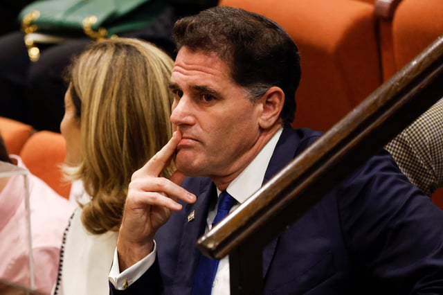 Former Israeli Ambassador to the U.S. Ron Dermer attends a special session of the Knesset, Israel's parliament, to approve and swear in a new right-wing government, in Jerusalem December 29, 2022. REUTERS/Amir Cohen/Pool/File Photo