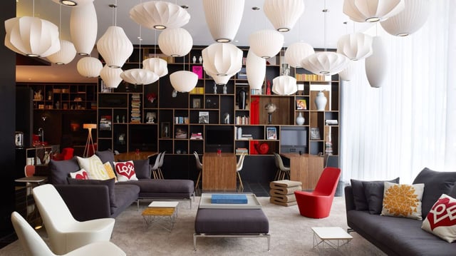 The Citizen M hotel in Bankside, central London. The chain’s sellers could receive earn-out payments of up to $110 million based on future growth of the brand over a specified time frame, Marriott said