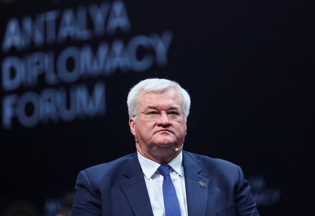 Ukrainian Foreign Minister Andrii Sybiha attends to the Antalya Diplomacy Forum in Antalya, Turkey, April 12, 2025. REUTERS/Kaan Soyturk/File Photo