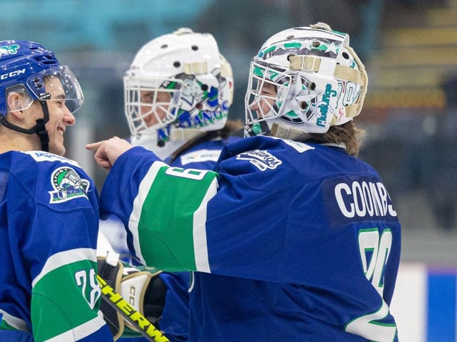 Goalie Kristian Coombs, shown here in this file photo, recorded three shutouts in the SJHL Canterra Seeds Cup best-of-seven final for the champion Melfort Mustangs. (Michelle Berg / Saskatoon StarPhoenix)