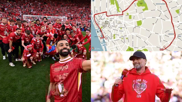 Liverpool title parade route Jurgen Klopp