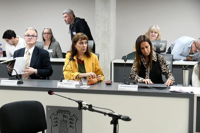 Juicio por las muertes del Neonatal. Los jueces del tribunal a cargo. (Ramiro Pereyra / La Voz)