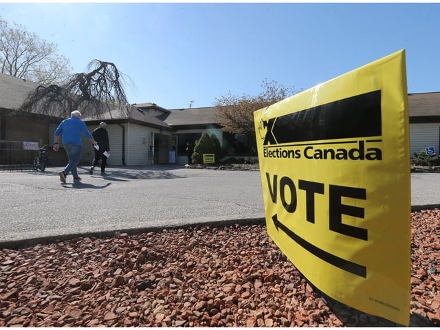 It's election day in Canada! Voters make their way into the Riverside Sportsmen Club in Windsor on Monday, April 28, 2025, to cast their ballots in the federal election.