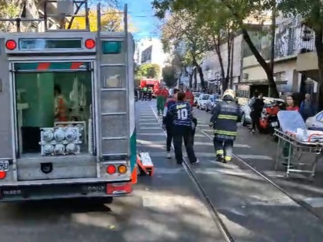 Incendio en un edificio de la calle Emilio Mitre en el barrio de Caballito.