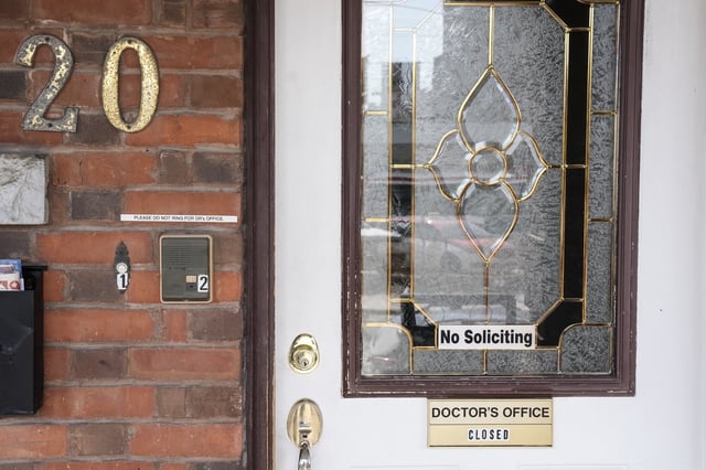 An exterior view of gynecologist Dr. Esther Park's clinic in Toronto on Thursday, March 13, 2025. THE CANADIAN PRESS/Chris Young