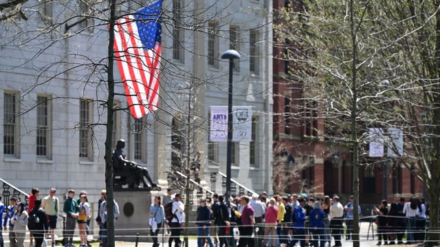 Harvard University is seen on April 22. Photo: Kyle Mazza/Anadolu via Getty Images