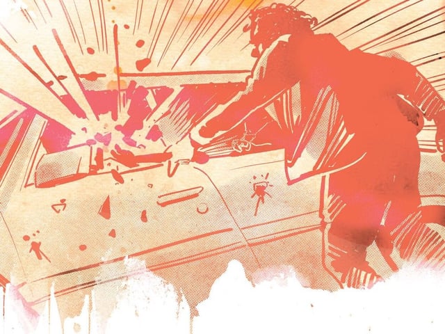 This illustration by artist Brice Hall is based on his reading of the Leader-Post feature 'The secret in the slough' (Brice Hall/Postmedia)