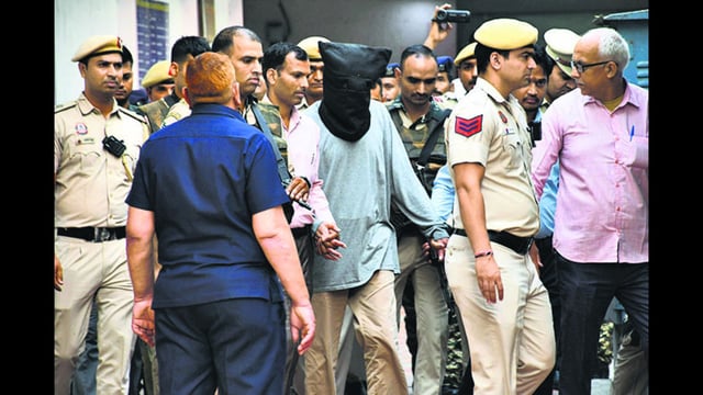 Tahawwur Rana being taken to the court on Monday. (AP)