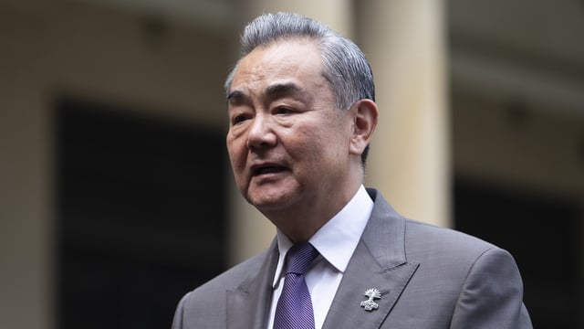 China's Foreign Minister Wang Yi arrives to Itamaraty Palacefor the BRICS foreign ministers' meeting in Rio de Janeiro, Monday, April 28, 2025. 