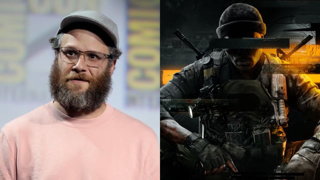 Seth Rogen with Black Ops 6 character