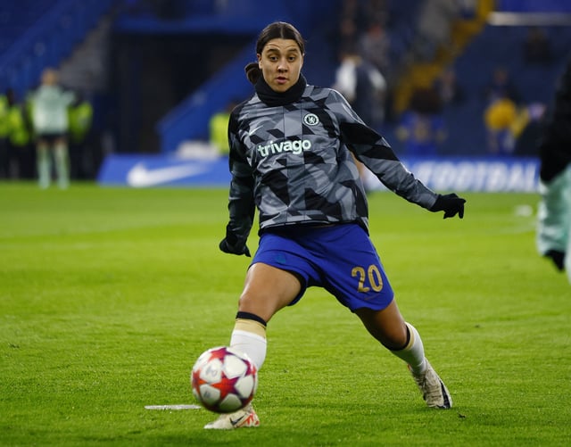 Soccer Football - Women's Champions League - Group D - Chelsea v BK Hacken - Stamford Bridge, London, Britain - December 14, 2023 Chelsea's Sam Kerr during the warm up before the match Action Images via Reuters/John Sibley/File Photo