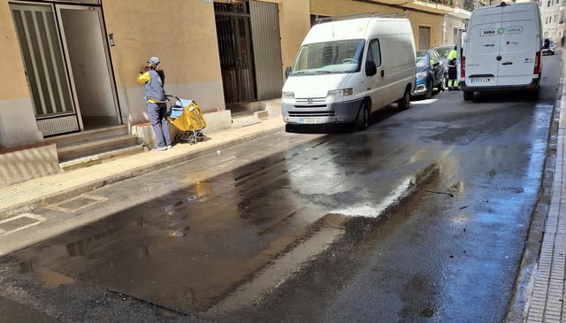 El tramo de calle en el que la víctima estaba tirada en el suelo y sangrando