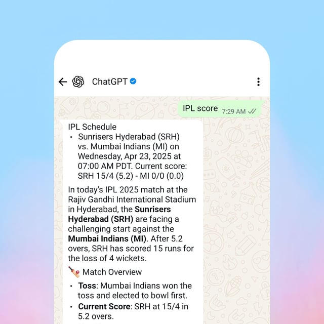 ChatGPT on WhatsApp